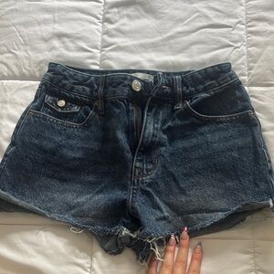 PacSun Dark Blue Denim Cutoff Shorts